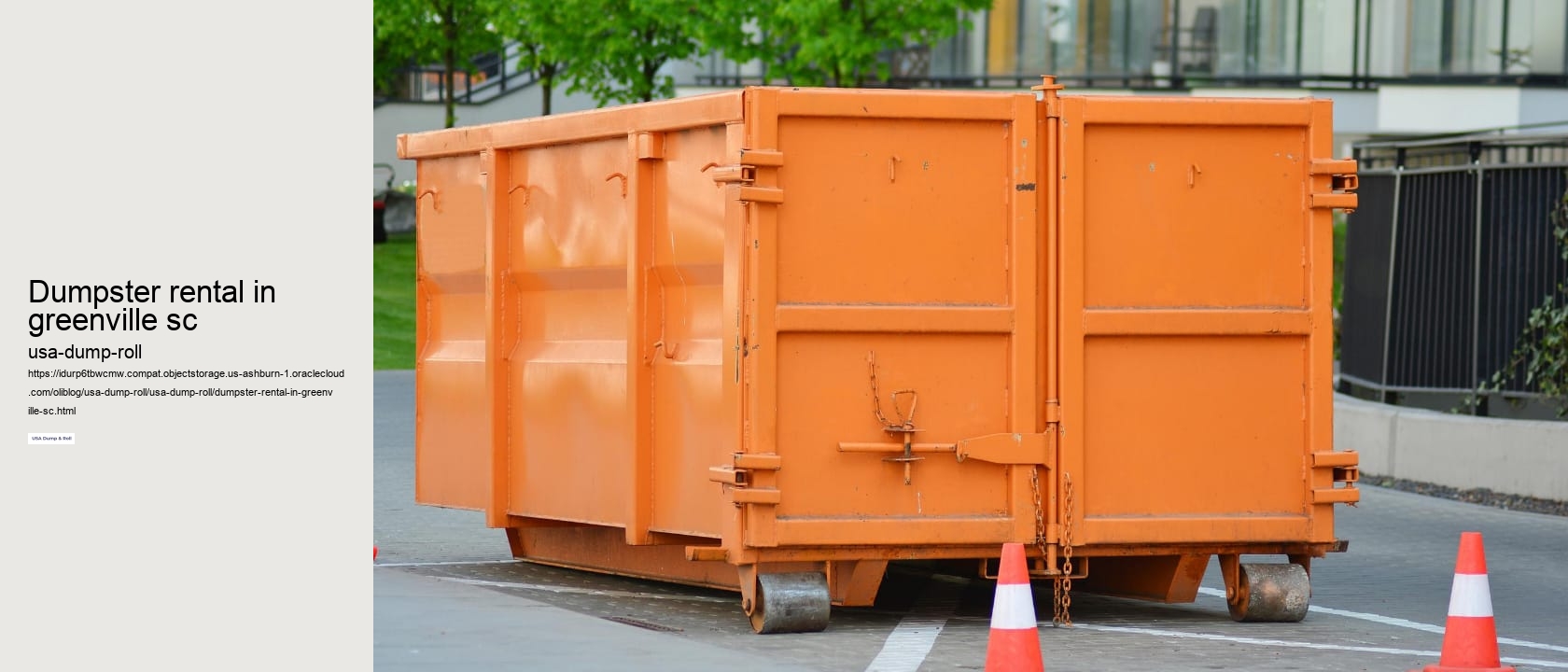 dumpster rental in greenville sc